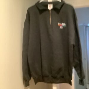 Vintage Nbc Must See Tv Sweatshirt Half Zip XL Size Black Colour vtg rare...